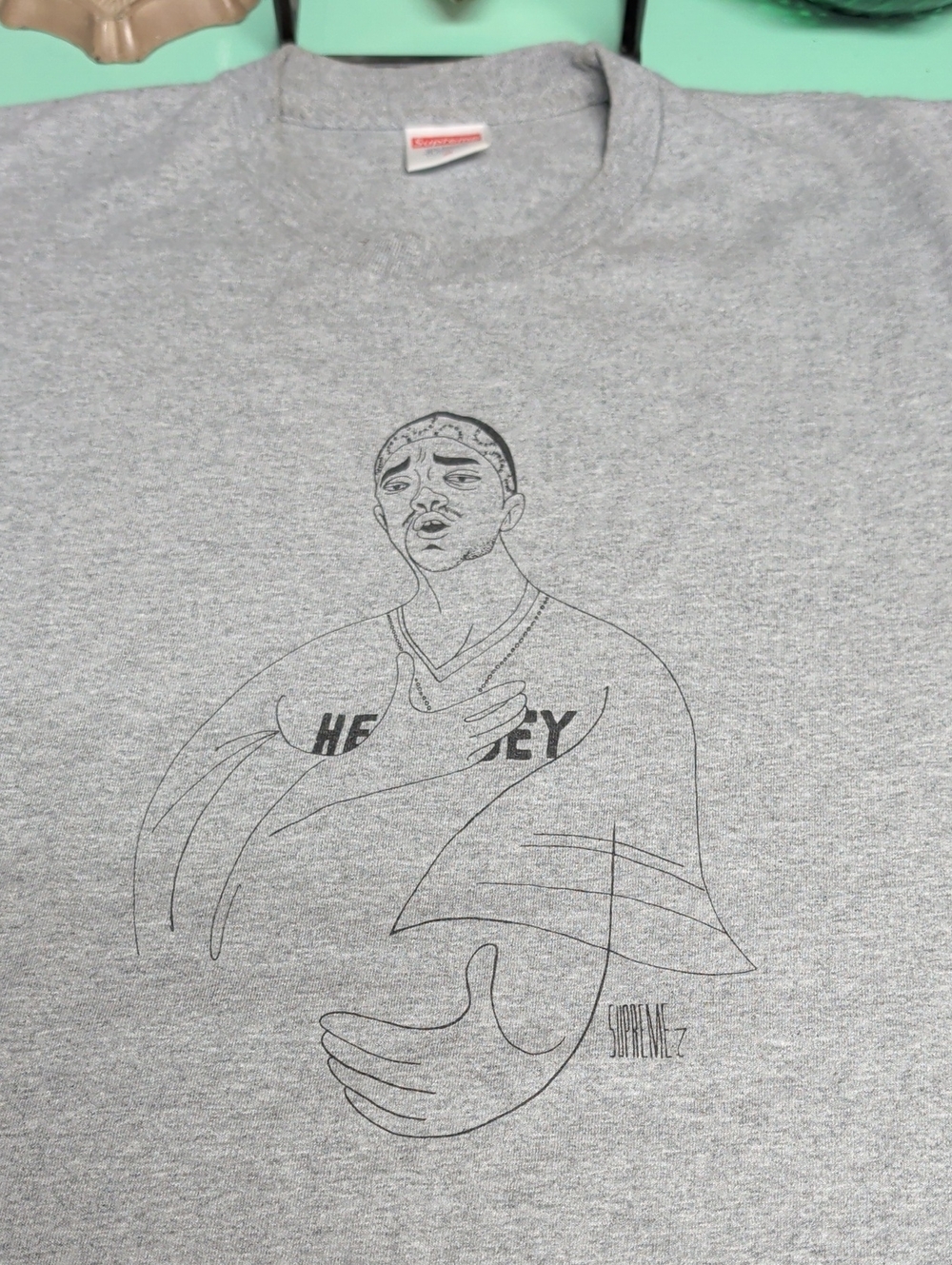 Supreme Gray Short Sleeve Graphic Tee